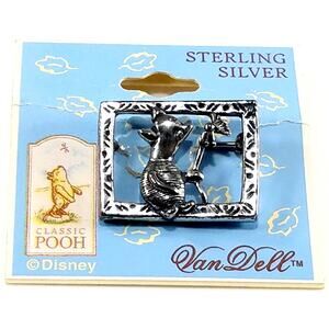Van Dell Sterling Silver Piglet Brooch Classic Pooh Disney Vintage Jewelry